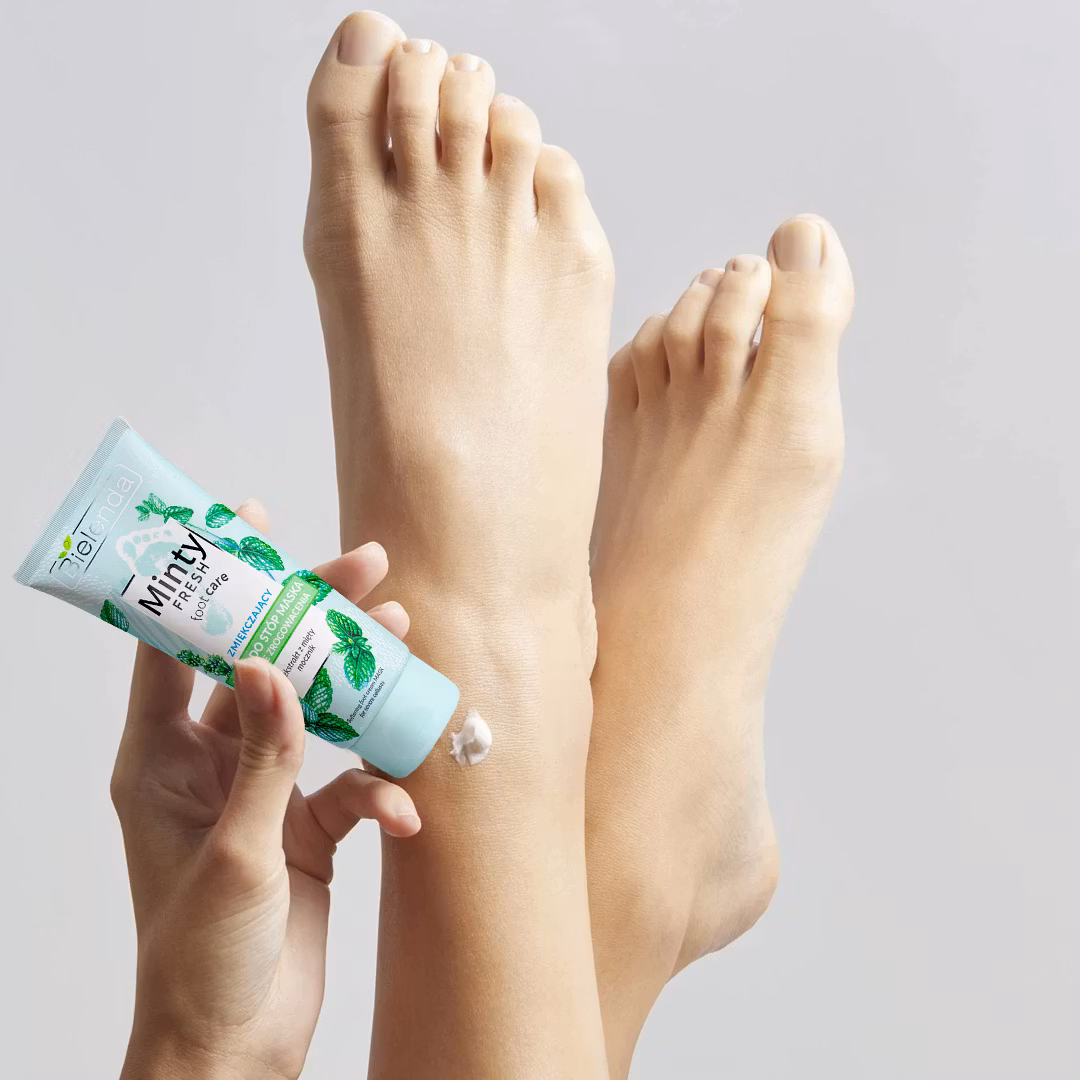 Weichmachende Fußmaske