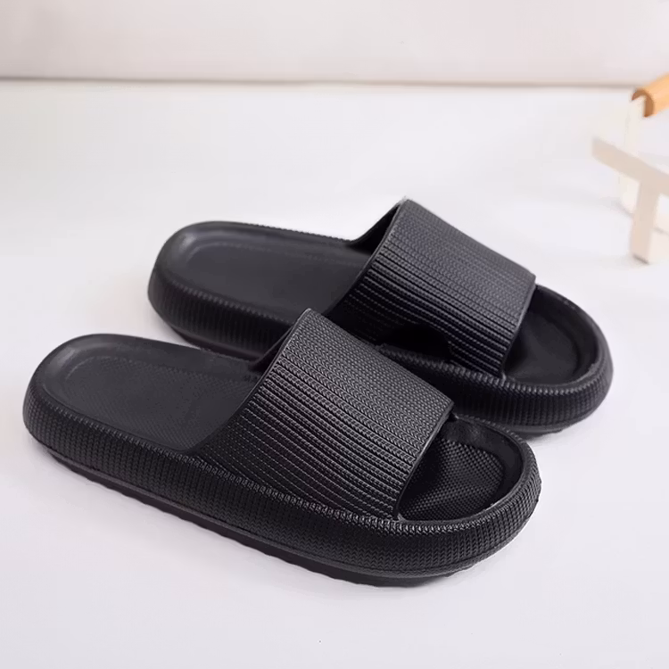 Stoßdämpfende Pantoffeln (Schwarz)