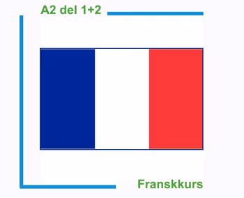 Franskkurs litt øvet del 1+2 av 4 (Nivå A2)
