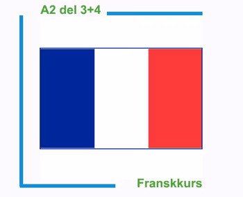 Franskkurs litt øvet del 3+4 av 4 (Nivå A2)