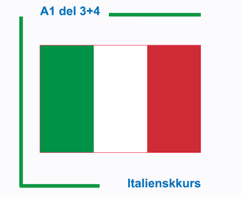 Italiensk nybegynner del 3+4 av 4 (Nivå A1)