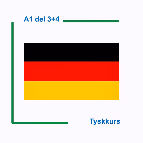 Tyskkurs nybegynner del 3+4 av 4 (Nivå A1)