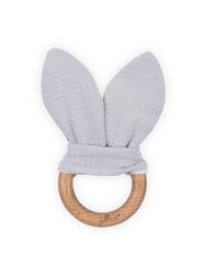Bitring Tiny waffle grå, Jollein