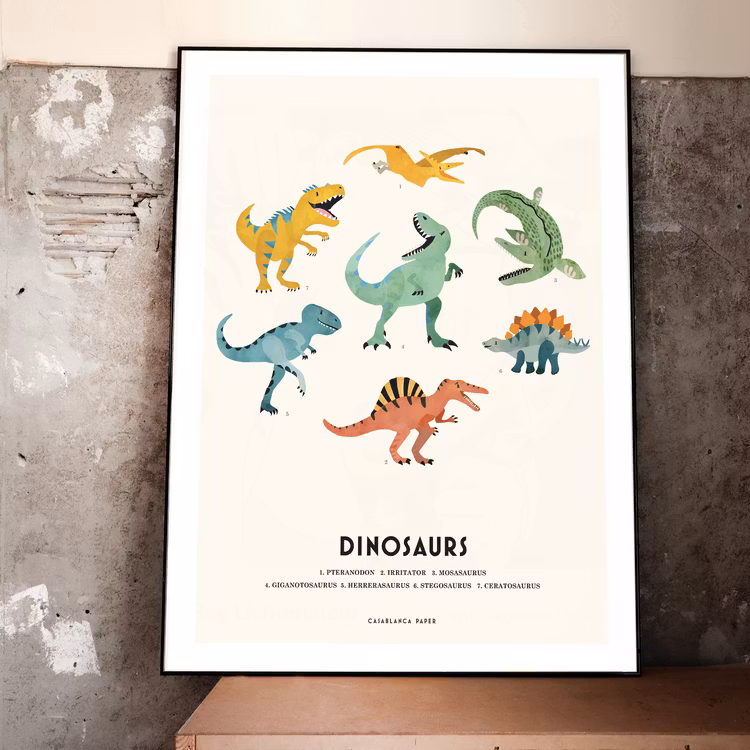 Poster Dinosaurs, Casablanca paper