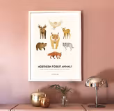 Poster Northern Forest Animals, Casablanca paper