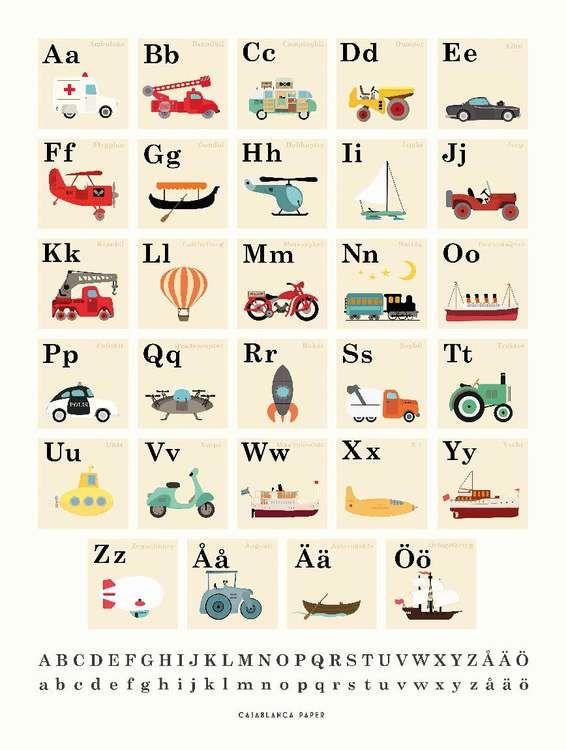 Poster Fordon ABC, Casablanca paper