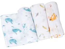 3-pack muslinfiltar 70 x 70 cm 'Le Voyage d'Olga', Moulin Roty