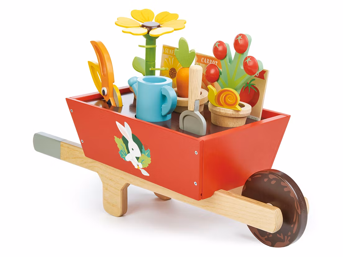 Skottkärra med tillbehör, Tender leaf toys