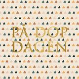 Litet kort med kuvert "På dop dagen", 7,5x7,5 cm