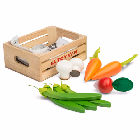 Trälåda - grönsaker, Le toy van