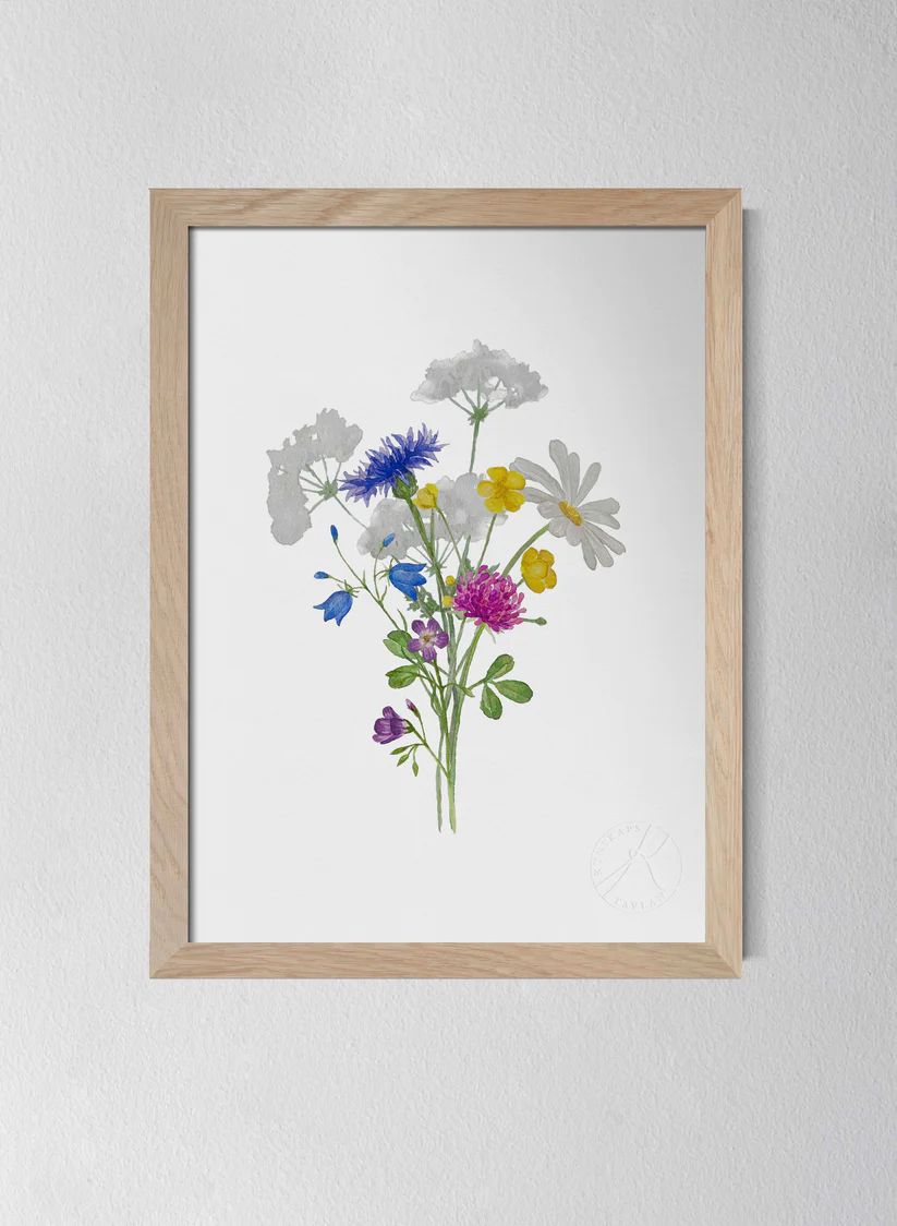 Sju sorters blommor, 30x40cm, Kunskapstavlan