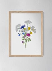 Sju sorters blommor, 30x40cm, Kunskapstavlan