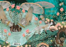Kort med kuvert "Happy Birthday", 17x12 cm