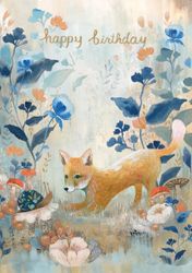 Kort med kuvert "Happy Birthday", 17x12 cm