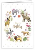 Kort med kuvert "Happy Birthday", 11,5x16,3 cm