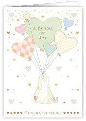 Kort med kuvert "A Bundle Of Joy", 11,5x16,3 cm
