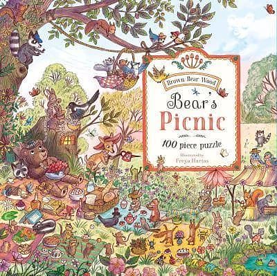 Pussel - Bear's Picnic, A Magical Woodland, 100 bitar