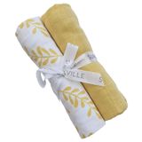 Muslin 2-pack floral sun yellow, Summerville