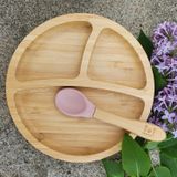 Matset bambu rund, pale mauve