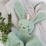 Snuttefilt kanin, cameo green GOTS