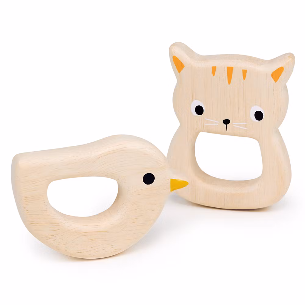 Bitleksak fågel & kattunge