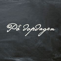 Litet kort med kuvert "På dopdagen", 7,5 x 7,5 cm