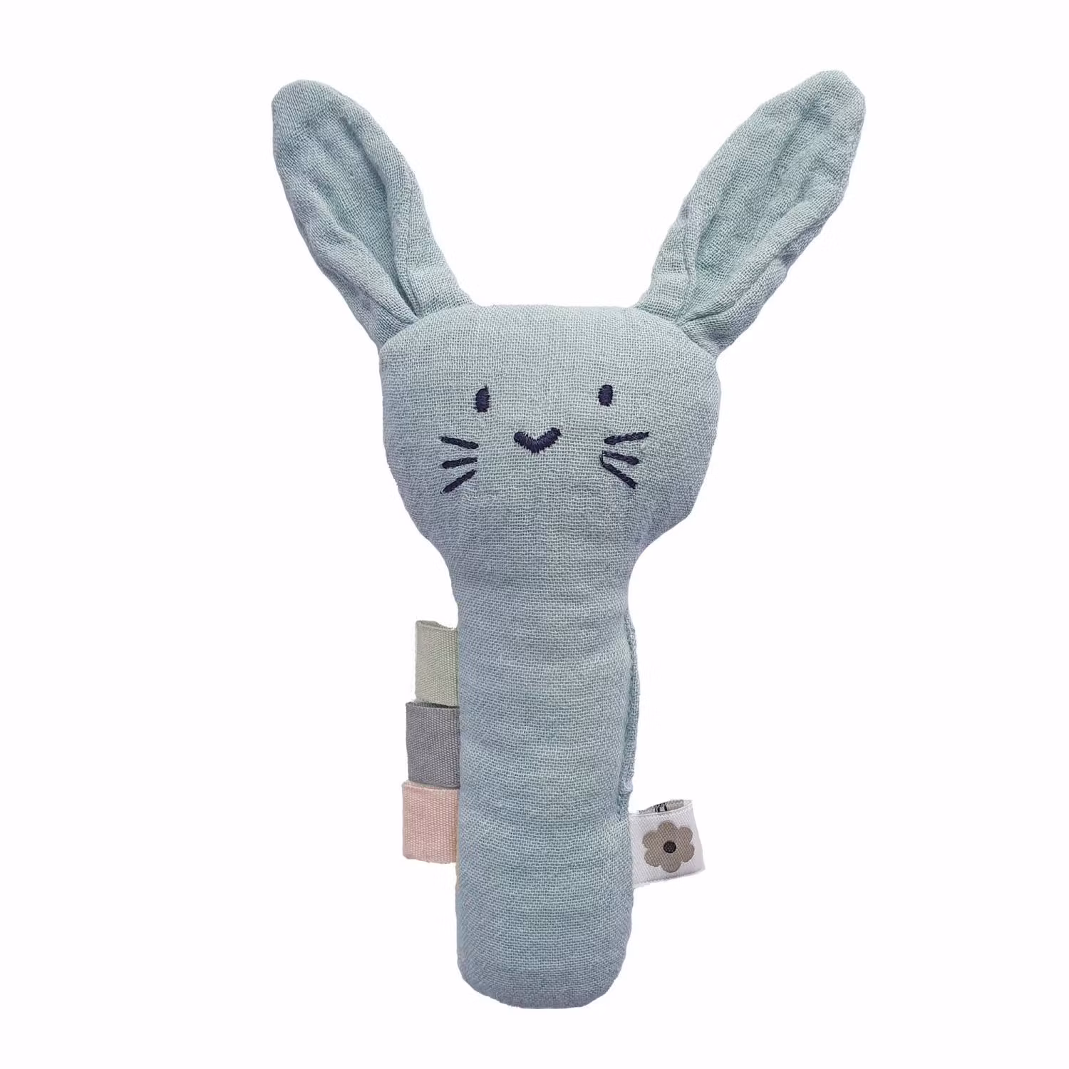 Mjuk skallra kanin ice blue