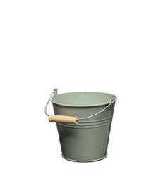 Hink i zink, grön, D13,5 cm