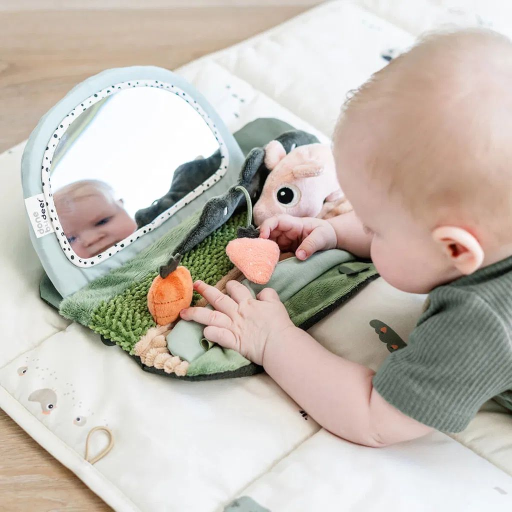 Tummy time sensory mirror Tiny farm