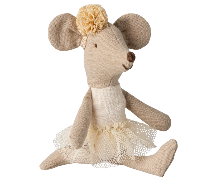 Lillasyster mus, ballerina, off white, Maileg