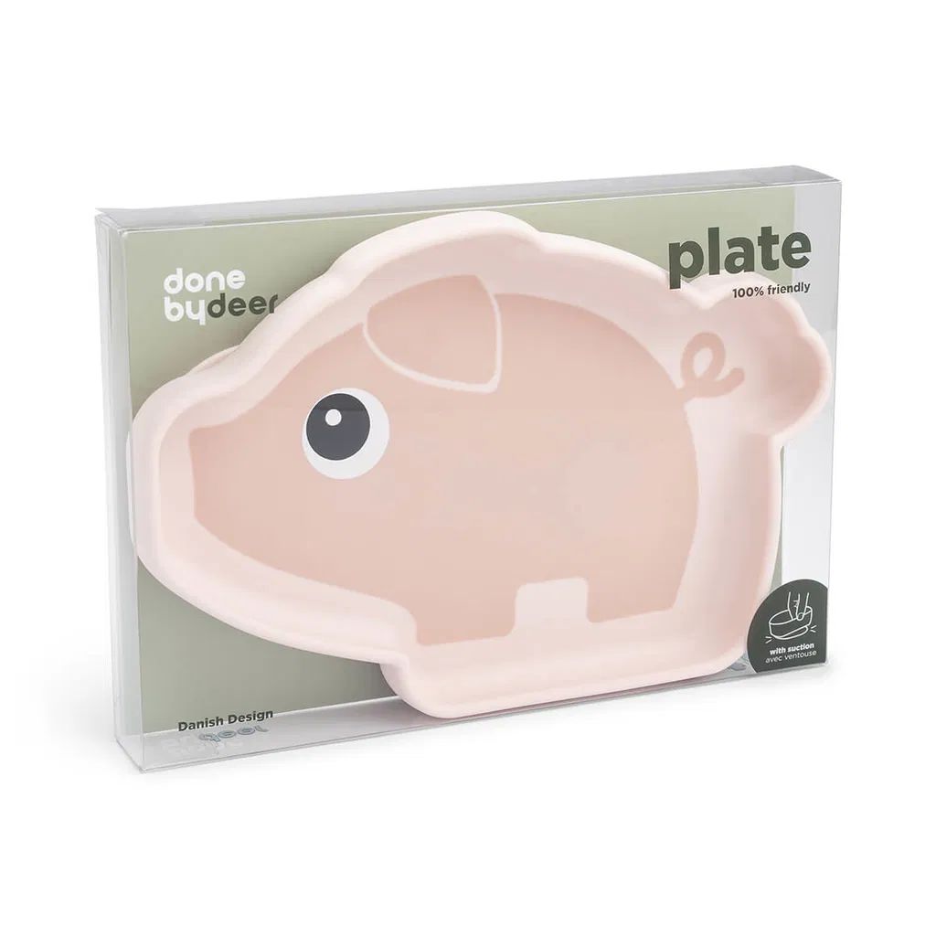 Silicone Stick&Stay plate Pigee Tiny farm