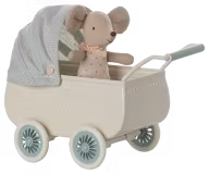 Barnvagn med babymus - Mint, Maileg