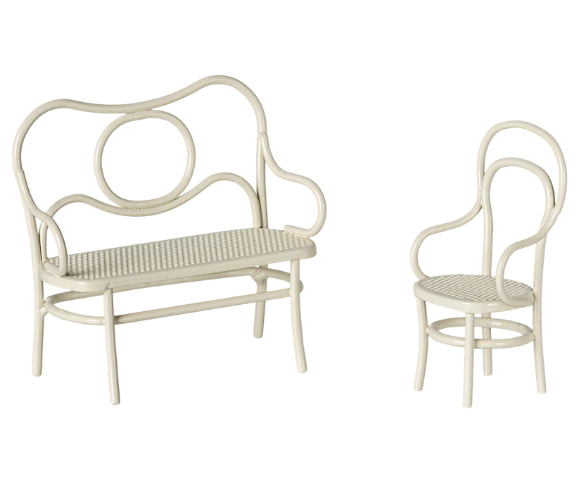 Caféset, Mus, Liten - Off white, Maileg