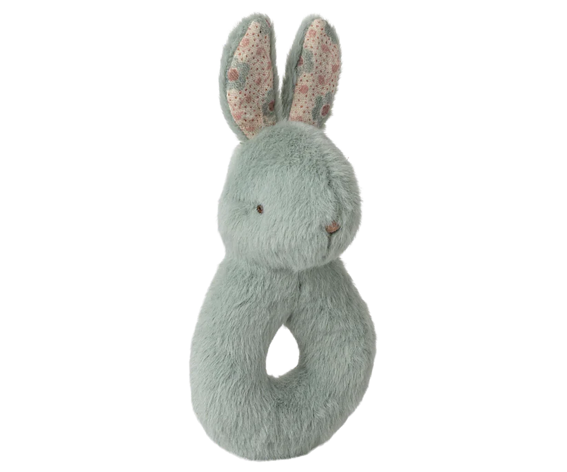 Rabbit rattle set, Mint, Maileg