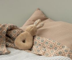 Rabbit rattle set, Cream peach, Maileg