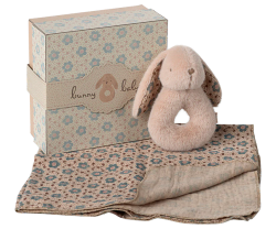 Bunny rattle set, Powder, Maileg