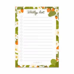 Anteckningsblock A6 'Weekly list'