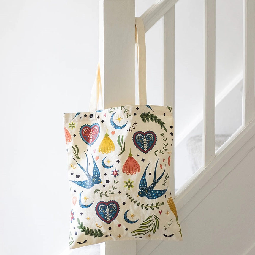 Tygkasse Midnight Bloom Creme