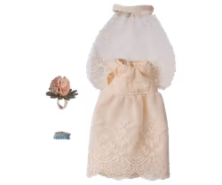 Bröllopsklänning till Mamma mus, Maileg