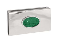 Large matchbox with green malachite stone from Munka Tenn