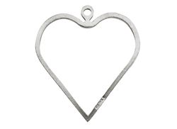 Christmas ornament - HEART - hand cast in pewter, stamped Munka