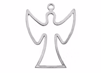 Christmas ornament - ANGEL - hand cast in pewter, stamped Munka