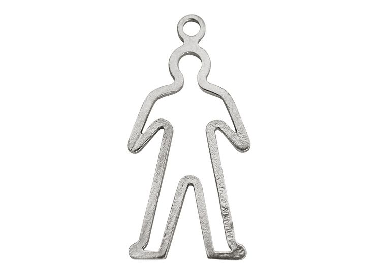 Christmas ornament - GINGERBREAD MAN - hand cast in pewter, stamped Munka