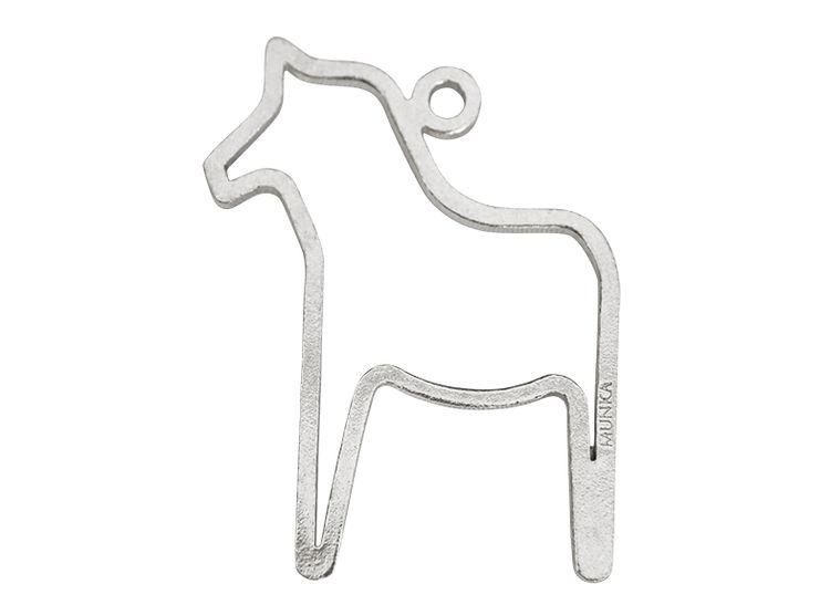 Christmas ornament - HORSE - hand cast in pewter, stamped Munka