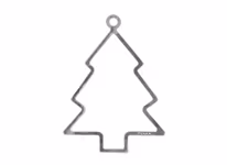 Christmas ornament - TREE - hand cast in pewter, stamped Munka