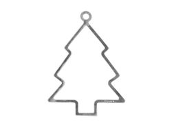 Christmas ornament - TREE - hand cast in pewter, stamped Munka