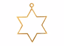 Christmas ornament - STAR - for tree or window hand cast in pewter and tin, stamped Munka
