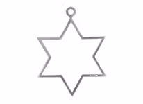 Christmas ornaments - STAR for tree or window hand cast in pewter, stamped Munka