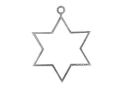 Christmas ornaments - STAR for tree or window hand cast in pewter, stamped Munka