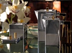 Small coffee pot / milk jug, in pewter that is part of the coffee tea set series from Munka Tenn